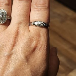 Sterling silver Engraved Ring, Flowers Ring